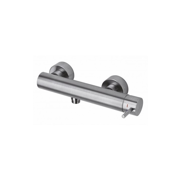 Bateria natryskowa ścienna korpus PAFFONI LIGHT stal szczotkowana LIG168ST