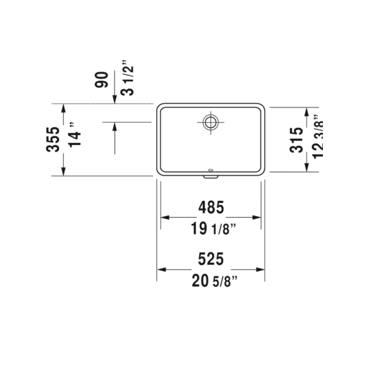 Umywalka podblatowa Duravit Vero 48,5x31,5 cm 0330480000