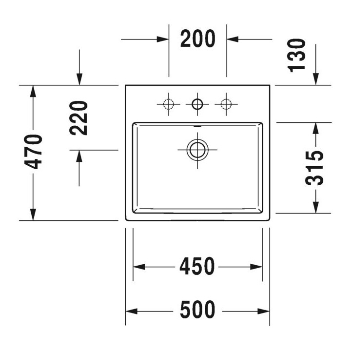 Umywalka 50x47 cm meblowa Duravit Vero Air biała 2350500000