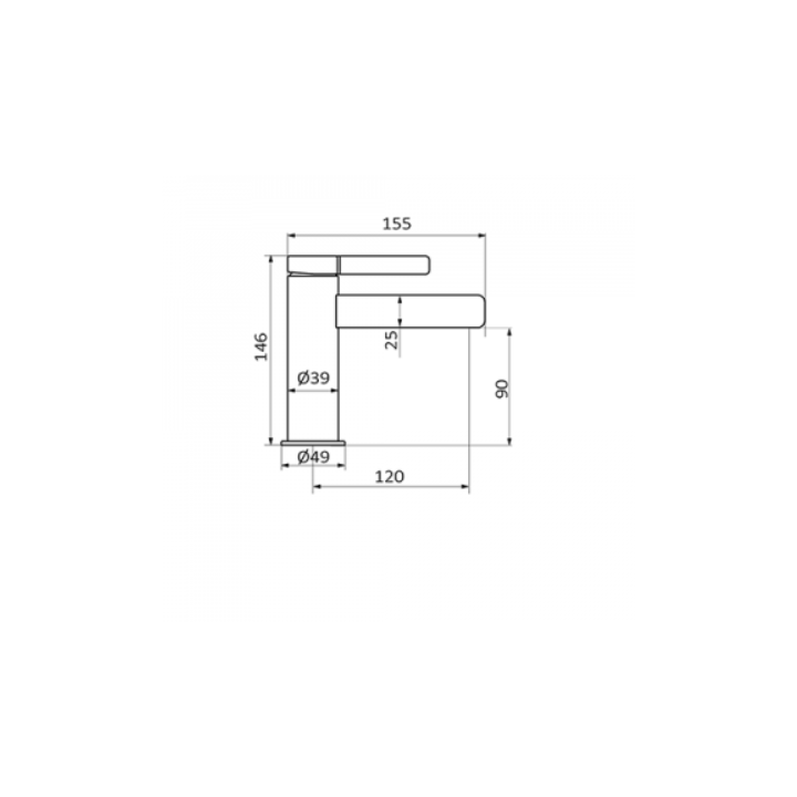 Bateria umywalkowa GRB Axis bez korka czarna 74510742