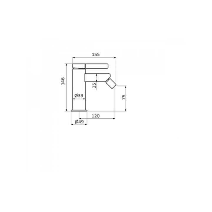 Bateria bidetowa GRB Axis bez korka inox 74710743