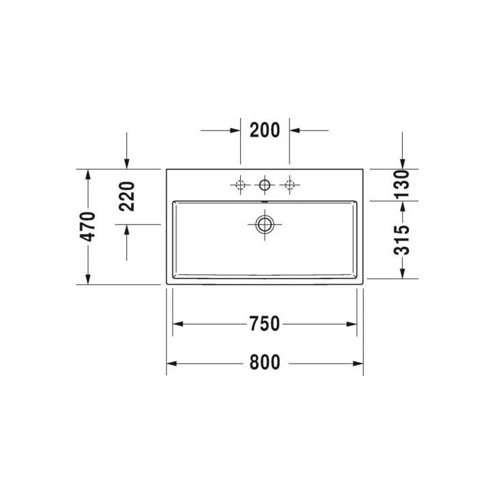 Umywalka 80x47 cm meblowa Duravit Vero Air biała 2350800000