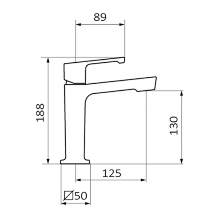 Bateria umywalkowa GRB Jolie bez korka chrom 82510820