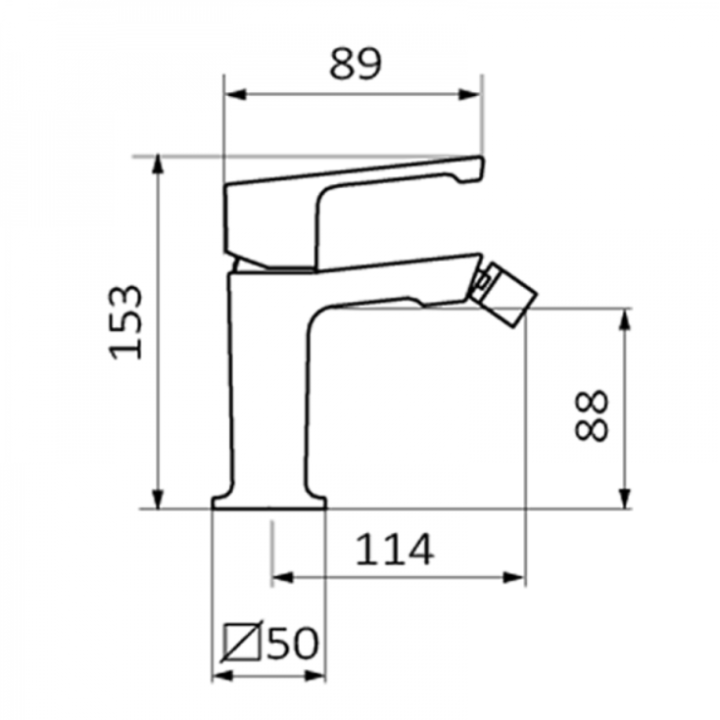 Bateria bidetowa GRB Jolie bez korka chrom 82710820