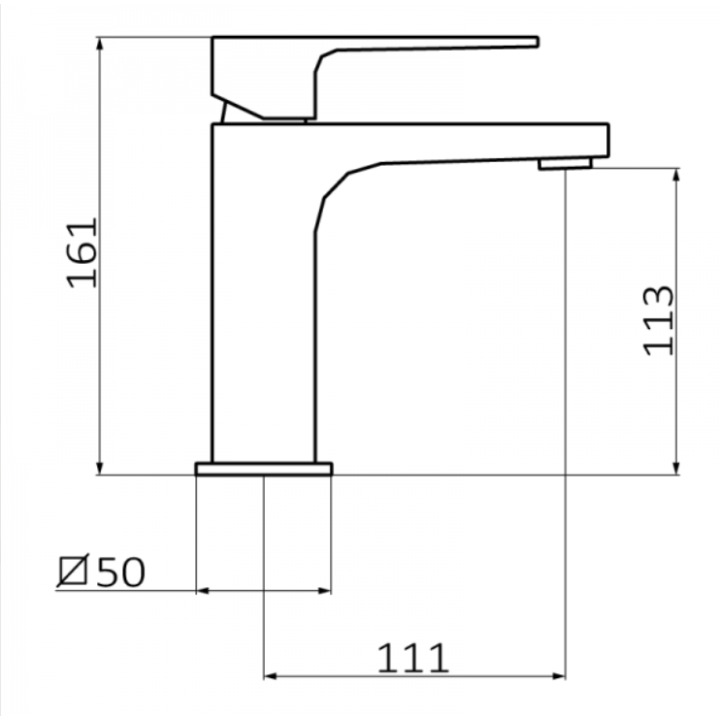 Bateria umywalkowa GRB Kala bez korka czarna 60510601