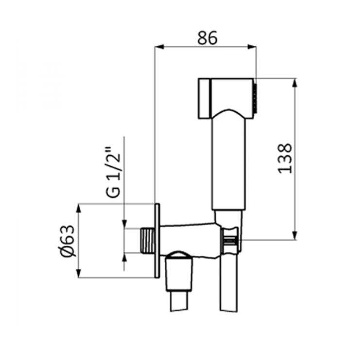Bidetka podtynkowa GRB Intimixer chrom 08122100