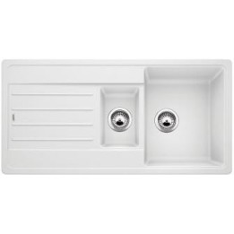 Zlewozmywak kuchenny wpuszczany odwracalny BLANCO LEGRA 6S 1000x500 mm korek manualny, biały 522209