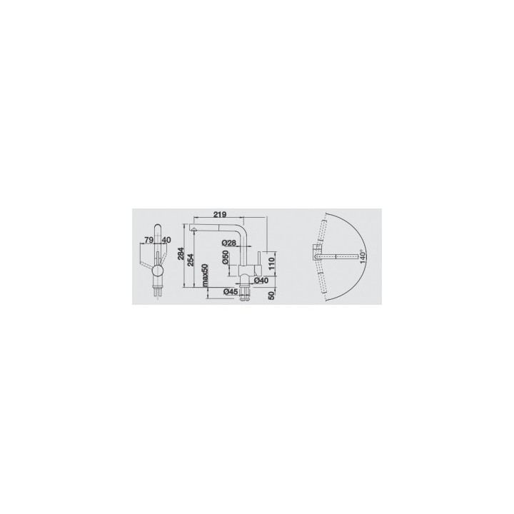 Bateria kuchenna stojąca BLANCO LINUS-S chrom 512402