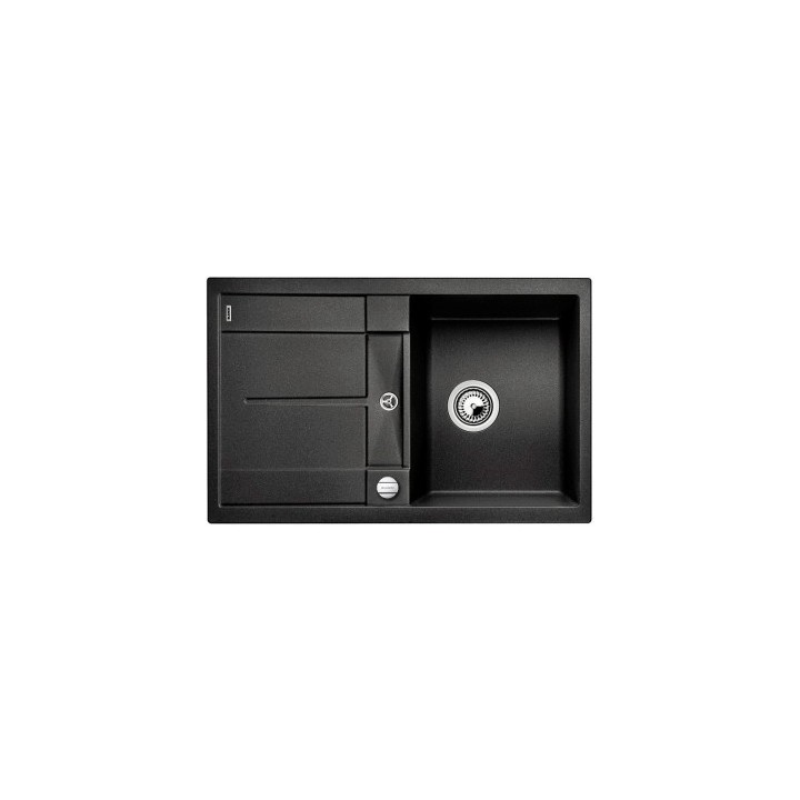 Zlewozmywak kuchenny, wpuszczany, odwracalny BLANCO METRA 45S 780x500 mm korek automatyczny, antracyt 513035
