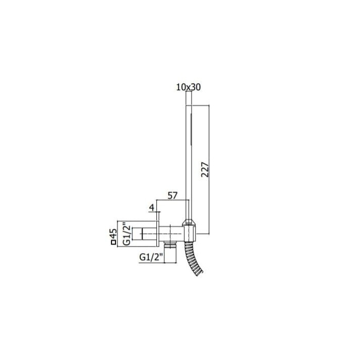 Zestaw wannowy 400 mm/20x20 cm PAFFONI ROCK chrom RO019ZSCW3A