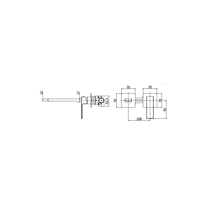 Bateria umywalkowa podtynkowa 150 mm PAFFONI LEVEL chrom LES104CR70
