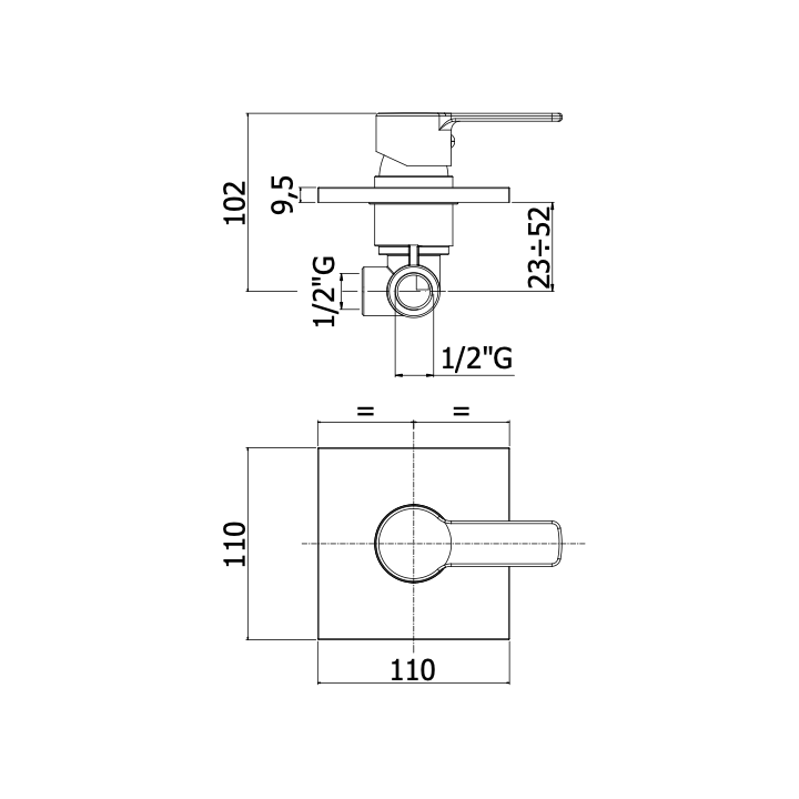 Bateria podtynkowa 1-drożna PAFFONI RED chrom RED010CR