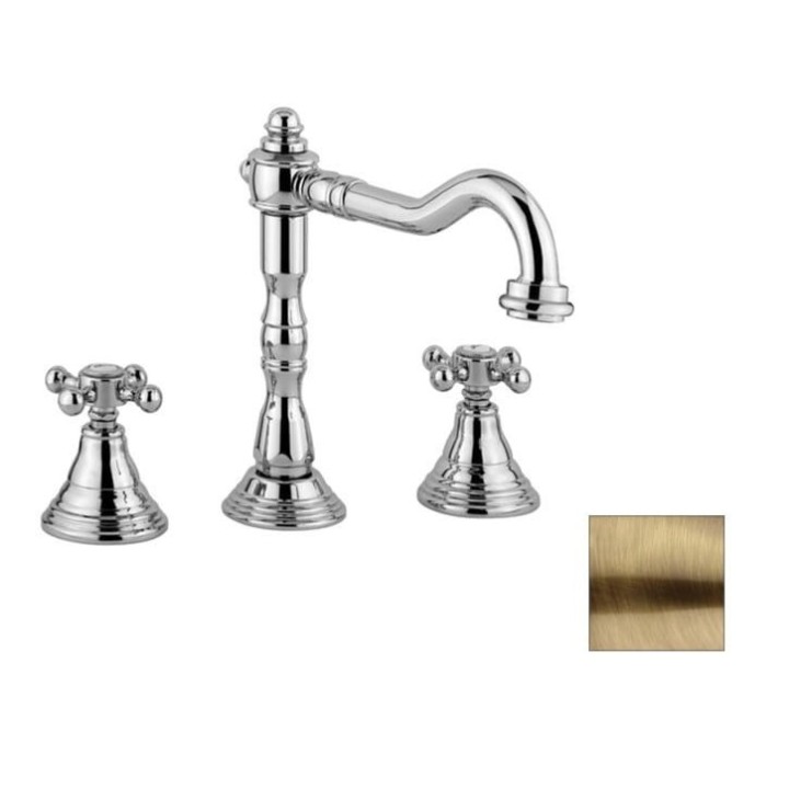 Bateria umywalkowa 3-otworowa PAFFONI BELINDA stare złoto FBLV055BR