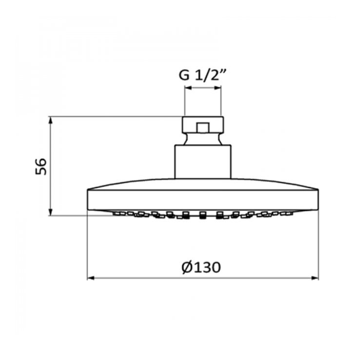 Deszczownica GRB Harry 130mm chrom 058264