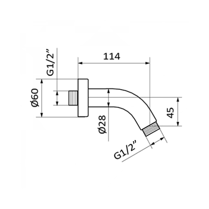 Ramię GRB Harry chrom 058203
