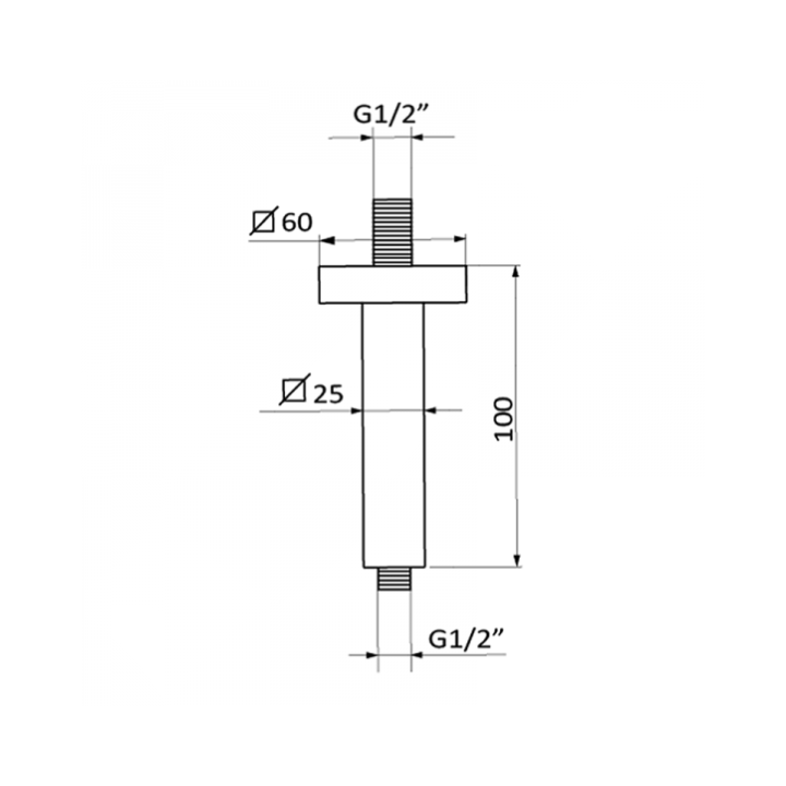 Ramię GRB sufitowe chrom 058145
