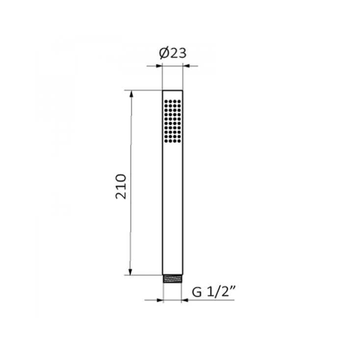 Zestaw przyłącze z uchwytem Cylindrique + słuchawka Tube czarna 05040236