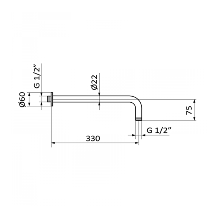 Ramię GRB chrom 05025001