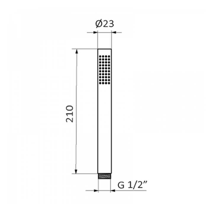 Zestaw GRB drążek natryskowy Key + słuchawka Tube czarny 05035015