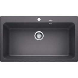 Zlewozmywak kuchenny, wpuszczany, nieodwracalny BLANCO NAYA XL 9 860x510 mm korek manualny, szarość skały 521813