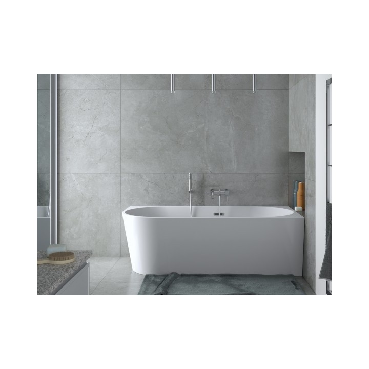 WANNA WOLNOSTOJĄCA PRZYŚCIENNA BESCO ZOYA 150x75CM BIAŁA WAS-150-ZP