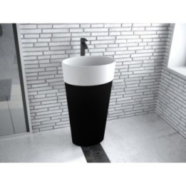 Umywalka wolnostojąca Besco Uniqa b&w 32x46x84cm black&white UMD-U-WBW