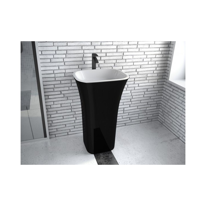 Umywalka wolnostojąca BESCO ASSOS B&W 40x50x85cm black&white UMD-A-WOBW
