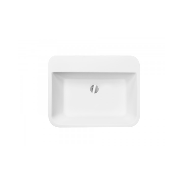 Umywalka 40x50x15 cm BESCO ASSOS S-LINE bez otw. biały mat UMMB-AP-NB