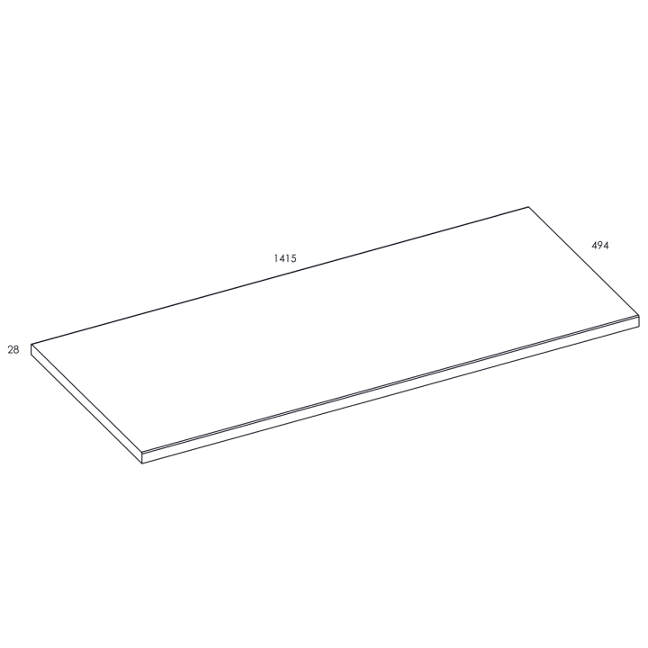 Blat pełny ELITA LOFTY 141.5x2.8x49.4 cm dąb 167043