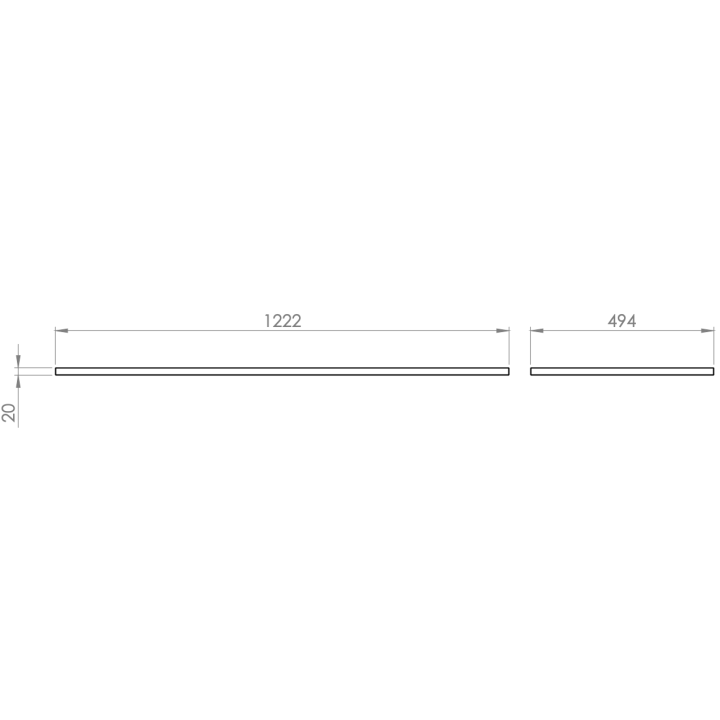 Blat pełny ELITA LOFTY 122.2x2x49.4 cm biały marmur 167436