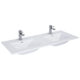 Umywalka ELITA SKAPPA 120 DUO 120.8x1.8x46 cm z 2 otw. biała 145875