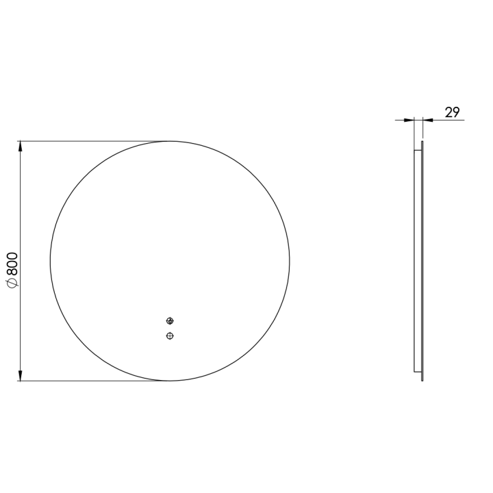 Lustro LED ELITA ROUND 80 cm 167639