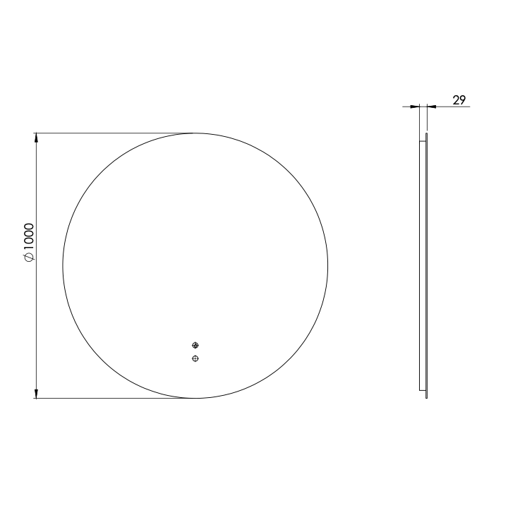 Lustro LED ELITA ROUND 100 cm 167640