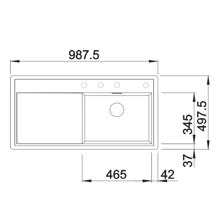 Zlewozmywak BLANCO ZENAR XL 6 S-F SILGRANIT PURADUR czarny 526068