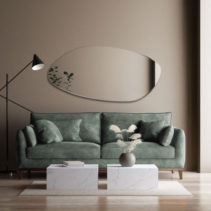 LUSTRO ROCO ELONG – PODŁUŻNE, O NIEREGULARNYM OBŁYM KSZTAŁCIE 80x160cm GIERADESIGN ROC/EL/80X160