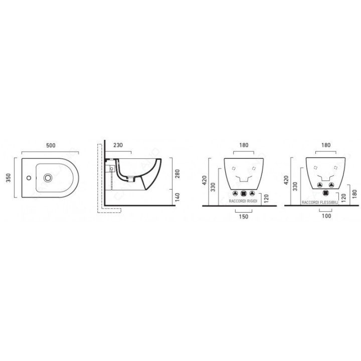 BIDET WISZĄCY CATALANO SFERA 50X35 BIAŁY 1BSS5000