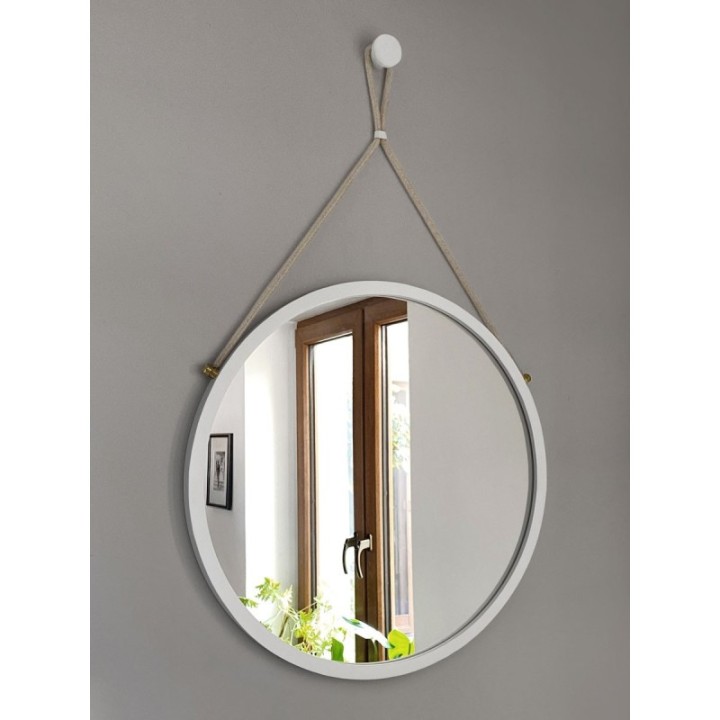 LUSTRO SCANDI POWER CREAM – WISZĄCE BIAŁE 50CM GIERADESIGN SCP/CR/W/50