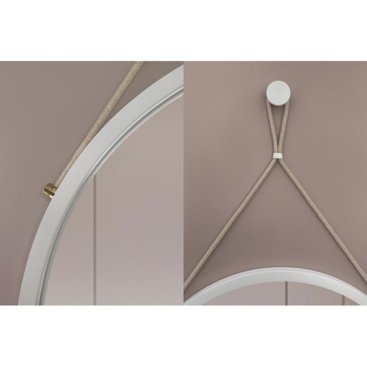 LUSTRO SCANDI POWER CREAM – WISZĄCE BIAŁE 60CM GIERADESIGN SCP/CR/W/60