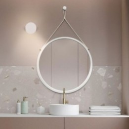 LUSTRO SCANDI POWER CREAM – WISZĄCE BIAŁE 70CM GIERADESIGN SCP/CR/W/70