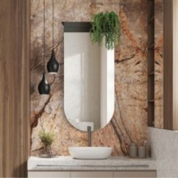 LUSTRO VICO – PÓŁOWALNE Z METALOWĄ PÓŁKĄ CZARNE 60X170CM GIERADESIGN VIC/60X170