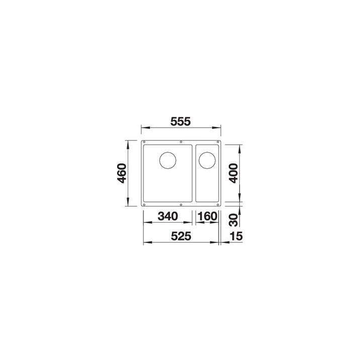 Zlewozmywak BLANCO SUBLINE 340/160-U SILGRANIT PURADUR czarny 525986