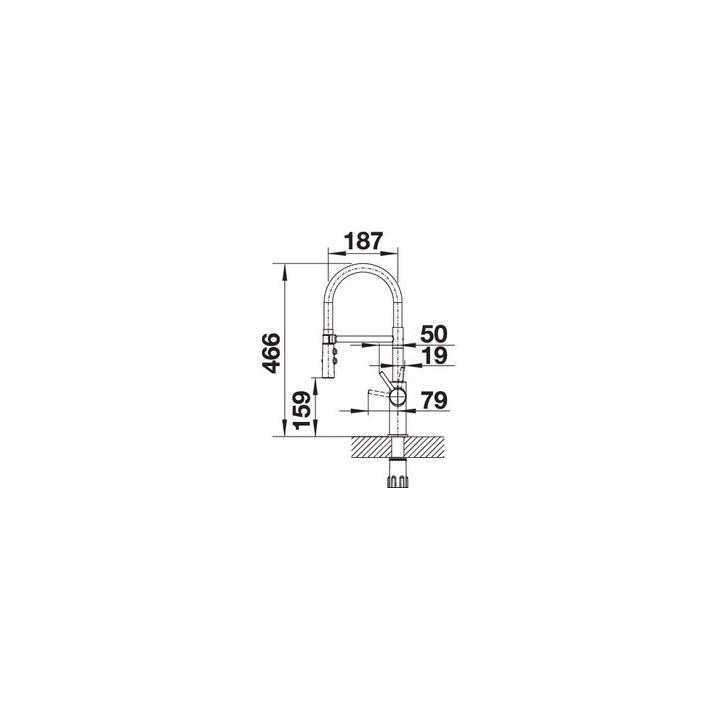 Bateria zlewozmywakowa CATRIS-S FLEXO stal 525792