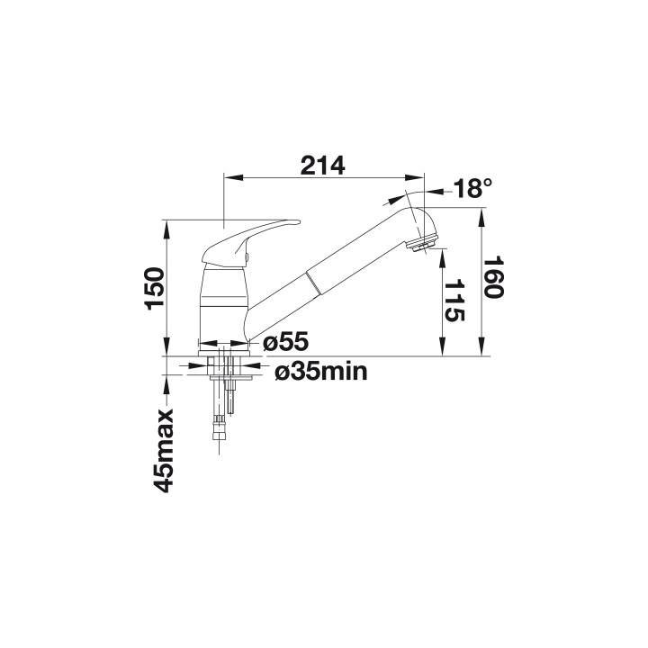 Bateria zlewozmywakowa DARAS-S SILGRANIT-LOOK czarna 526153