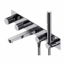 Bateria wannowa Omnires Contour 5-otworowa podtynkowa chrom CT8037/1CR