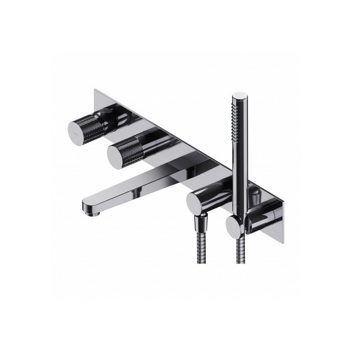 Bateria wannowa Omnires Contour 5-otworowa podtynkowa chrom CT8037/1CR