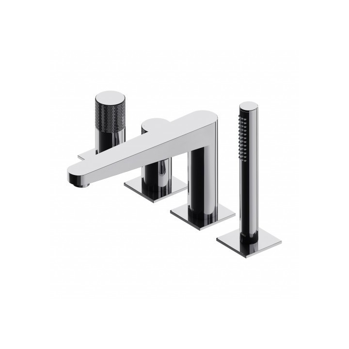 Bateria wannowa 4-otworowa Omnires Contour chrom CT8032CR