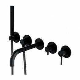 Bateria wannowa Omnires Y 5-otworowa podtynkowa czarna Y1237/1BL