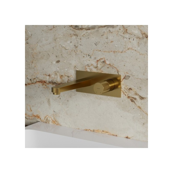 Bateria umywalkowa Omnires Contour podtynkowa złoty szczotkowany CT8015GLB