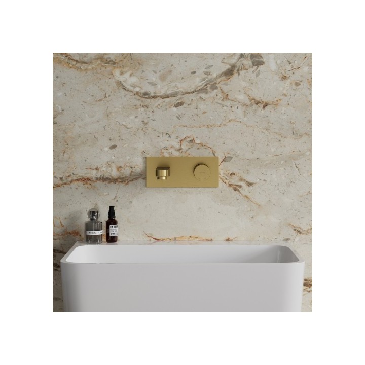 Bateria umywalkowa Omnires Contour podtynkowa złoty szczotkowany CT8015GLB