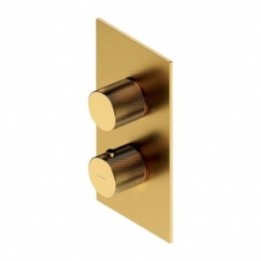 Termostatyczna bateria prysznicowo-wannowa Omnires Contour podtynkowa złoto szczotkowane CT8036GLB